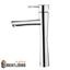 شیر روشویی پایه بلند درخشان مدل فلاور کروم